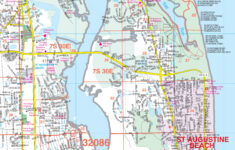 St Augustine, Fl Wall Mapkappa - The Map Shop throughout Street Map of St Augustine Florida