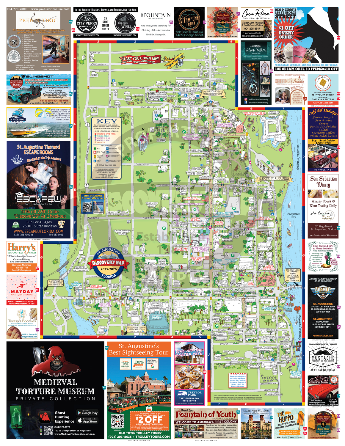 St. Augustine, Fl with regard to Street Map of St Augustine Florida