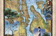 St. Augustine Map, St. Augustine Florida, Florida Art, Florida Map,  Lighthouse Art, Coastal Art, Coastal Design, Florida Gifts, Travel Gift -  Etsy.de inside Map Of Florida With St Augustine