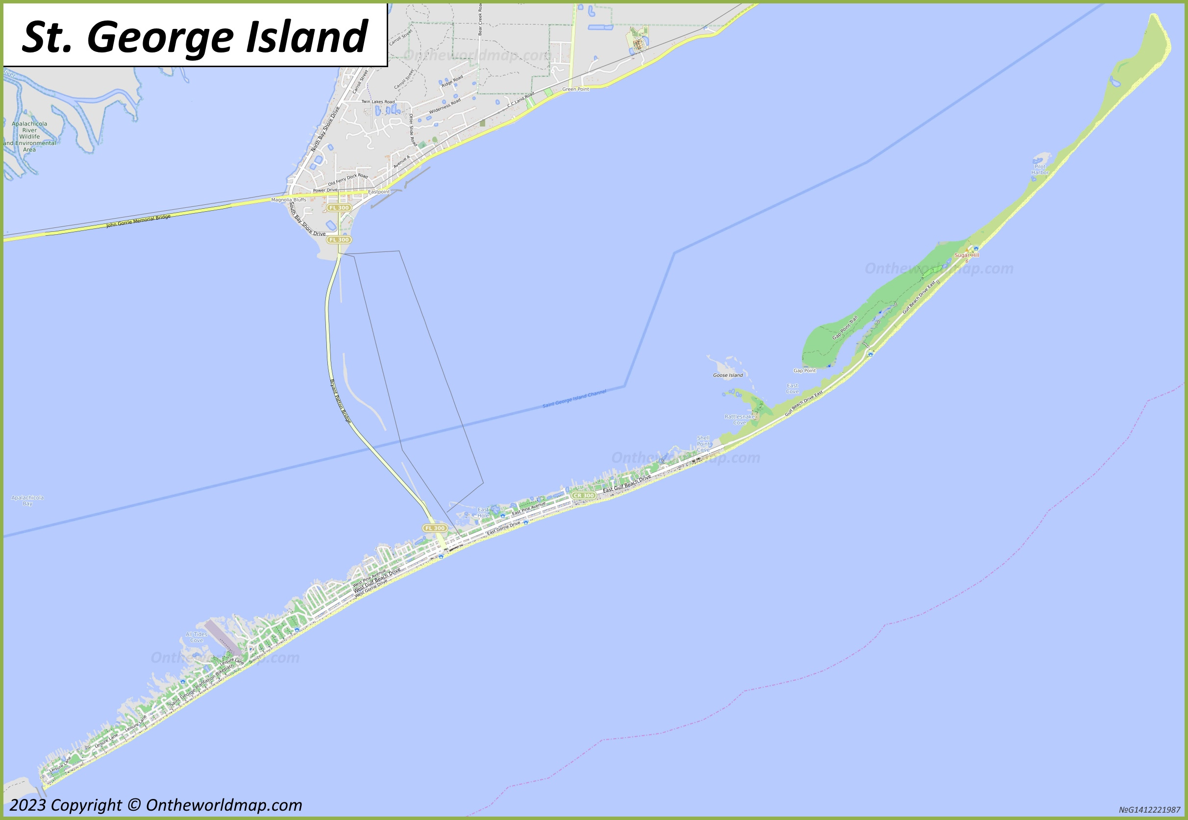 St. George Island Map | Florida, U.s. | Detailed Maps Of St regarding Map of St George Florida