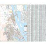 St Lucie, Fl Wall Mapkappa   The Map Shop Regarding Map Of St Lucie County Florida