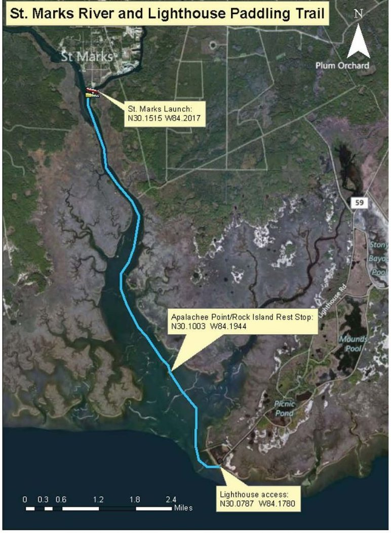 St. Marks River To Lighthouse - Visit Natural North Florida within Map Of St Marks Florida