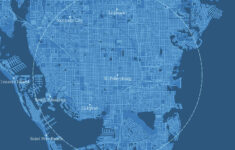 St Petersburg Fl City Vector Road Map Blue Textfrank Ramspott with regard to City Map Of St Petersburg Florida