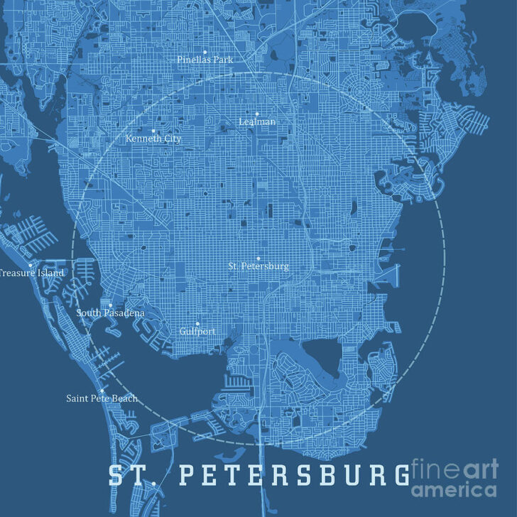 City Map of St Petersburg Florida