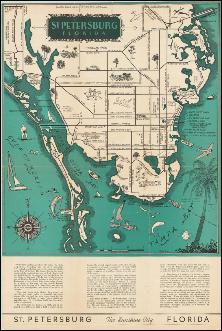 St Petersburg Map Of Florida | Maps Of Florida