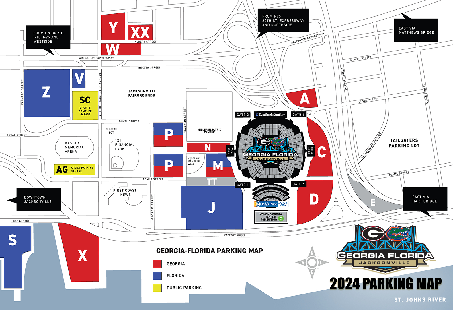 Stadium Information – Georgia Florida 2024 with University Of Florida Football Parking Map