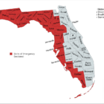 State Of Emergency Declared In Florida Counties   90.7 Wkgc Public Intended For Florida State Of Emergency Map
