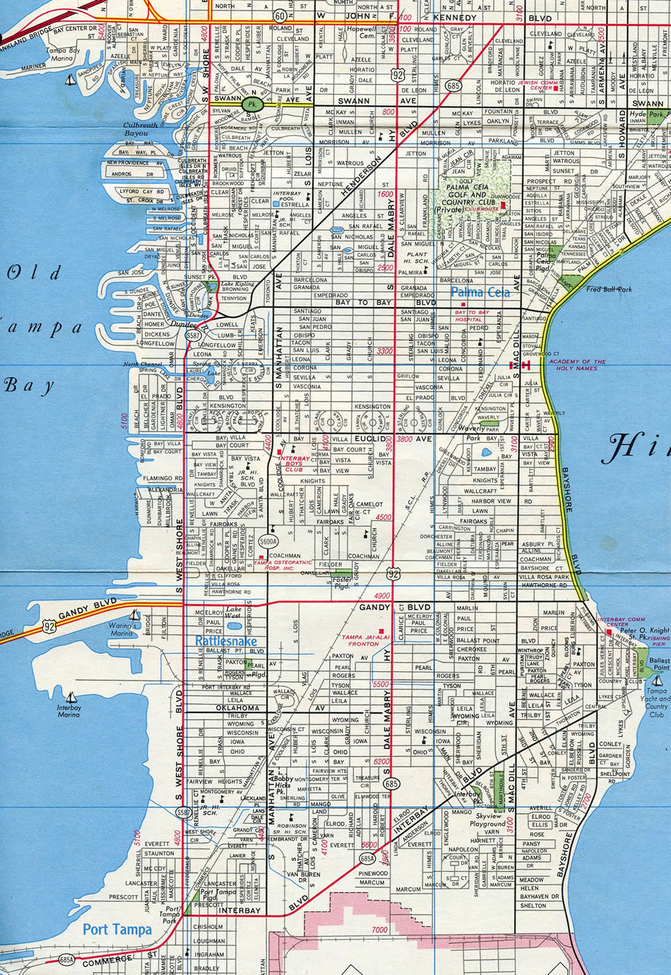 State Road 685 - Henderson Boulevard Florida - Aaroads for Map of South Tampa Florida