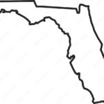 Stock Foto „Florida Map Contour In Png. Florida State Map In Line Intended For Outline Of Florida State Map