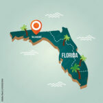 Stock Vektorgrafik „Florida Map With Capital City“ | Adobe Stock With Regard To Map Of Florida With Capital