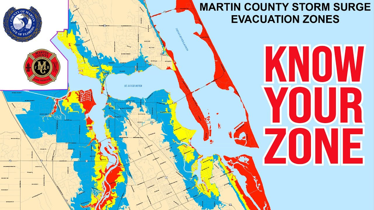 Storm Surge Evacuation Zones | Martin County Florida for Map Of Evacuation Zones In Florida
