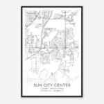 Sun City Center Florida Map Poster, Modern Home Decor Wall Art Print    Custom Maps & Posters Regarding Map Of Sun City Florida