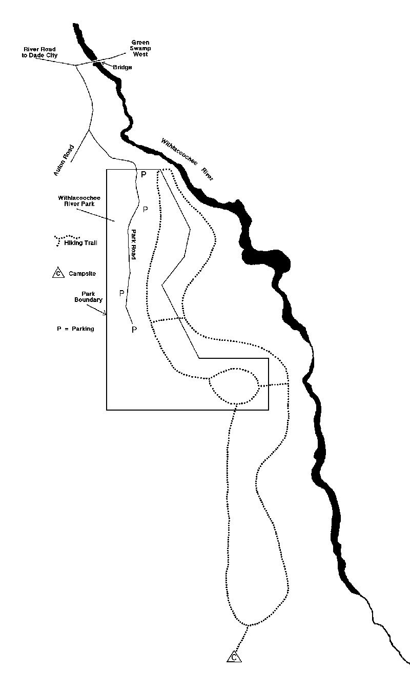 Suncoast Chapter - Florida Trail: Withlacoochee River Park Trail Map inside Map Of Withlacoochee River Florida