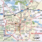 Tallahassee Fl Road Map, Free Map Highway Tallahassee City Within Street Map Of Tallahassee Florida