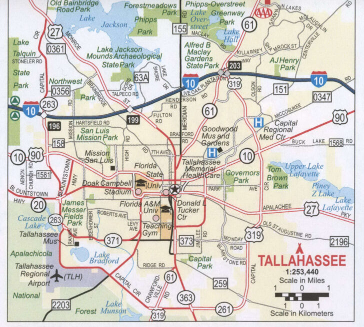 Street Map of Tallahassee Florida