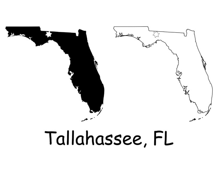 Capital of Florida on a Map