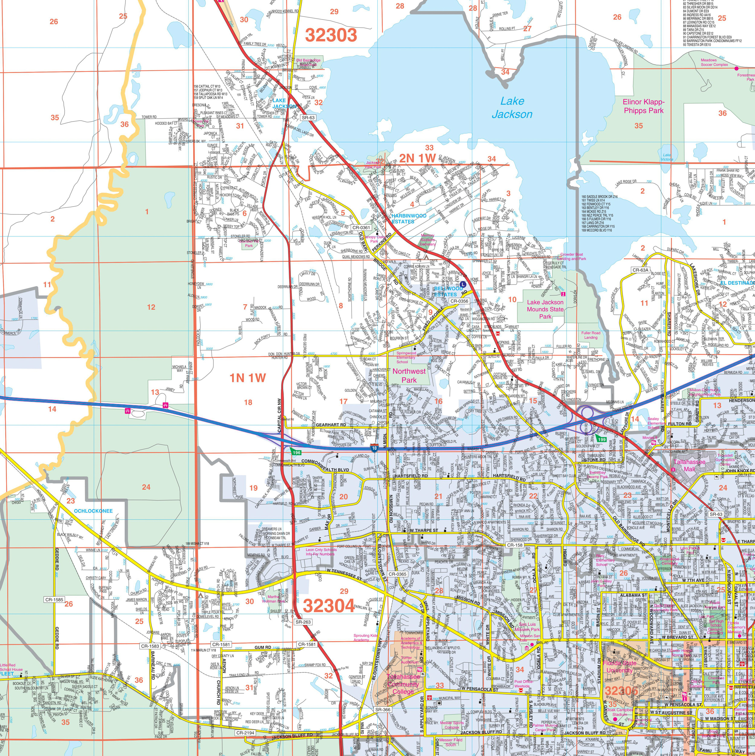 Tallahassee &amp;amp; Leon County, Fl Wall Mapkappa - The Map Shop regarding City Map Of Tallahassee Florida
