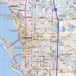 Tampa Bay Area Laminated Wall Map | Topographics With Map Of Sarasota And Tampa Florida