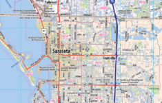 Tampa Bay Area Laminated Wall Map | Topographics with Map of Sarasota and Tampa Florida