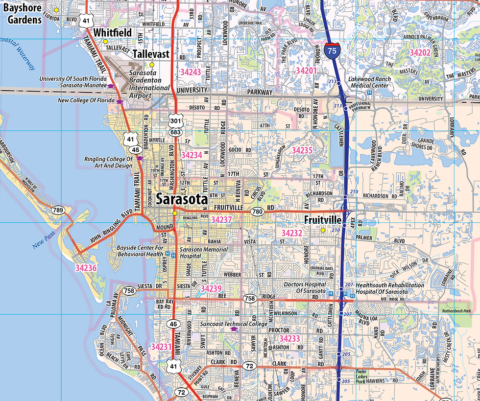 tampa bay area laminated wall map topographics with map of sarasota and tampa florida Tampa Bay Area Laminated Wall Map | Topographics with Map of Sarasota and Tampa Florida