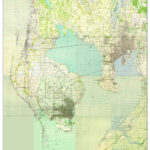 Tampa Bay, Florida 1945 Old Topo Map   A Composite Made From 15 In Topographic Map Of Tampa Florida