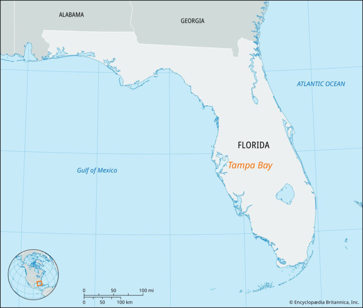 Map of Tampa Florida and Surrounding Area