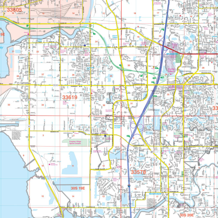 Map of Florida Hillsborough County