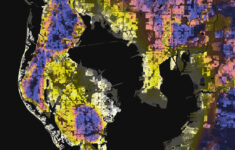 Tampa-St. Petersburg, Florida – Elevation And Population Density, 2010 inside Topographic Map Of Tampa Florida