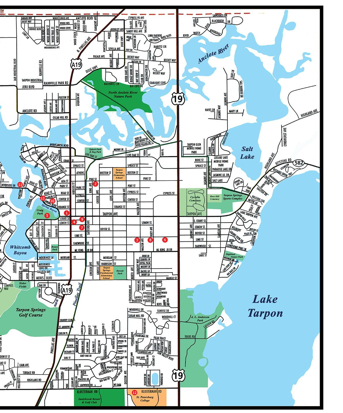 Tarpon Springs Visitor And Community Guidechamber Marketing throughout Map Of Florida Tarpon Springs