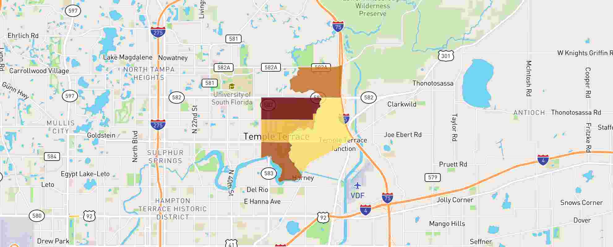 Temple Terrace, Fl - 33637 - Real Estate Market Data throughout Map Of Temple Terrace Florida