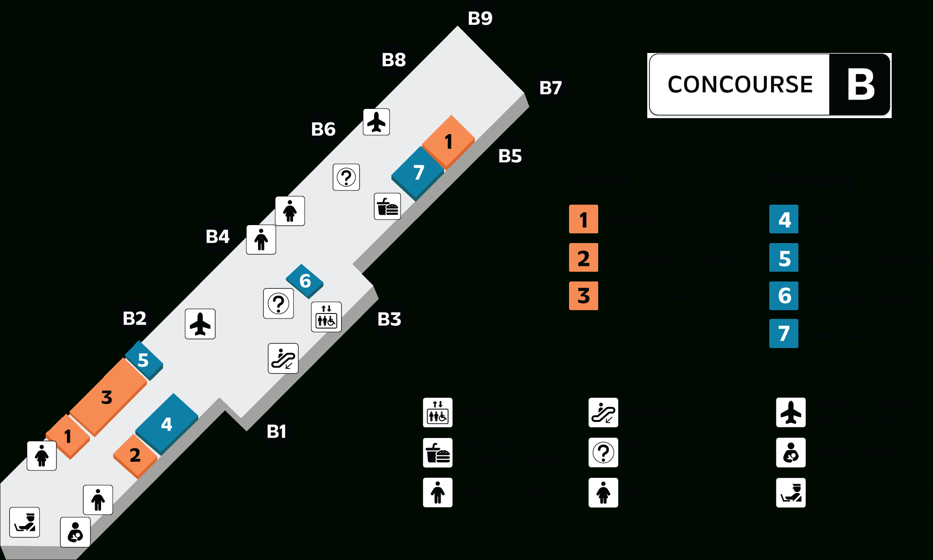 Terminal Maps | Rsw Southwest Florida Airport with Map of Southwest Florida International Airport