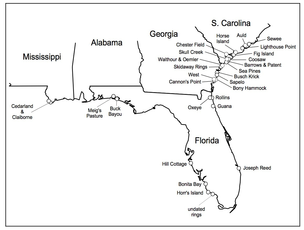 TerryNonprfess with Map of Indian Mounds in Florida