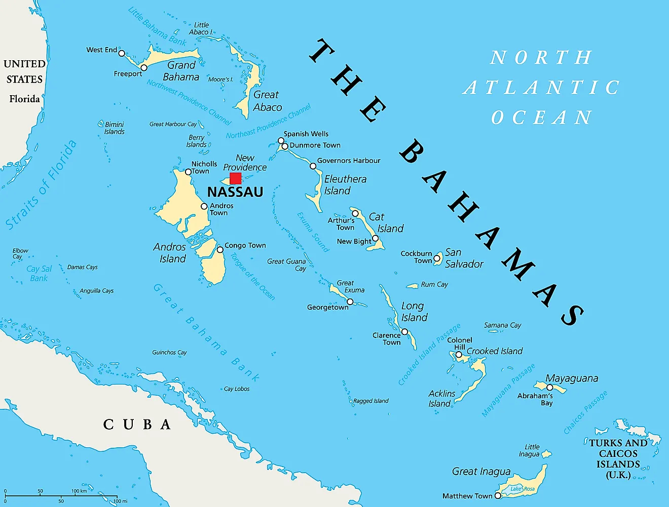 The Bahamas Maps &amp;amp; Facts - World Atlas within Map Of Bahamas And Florida