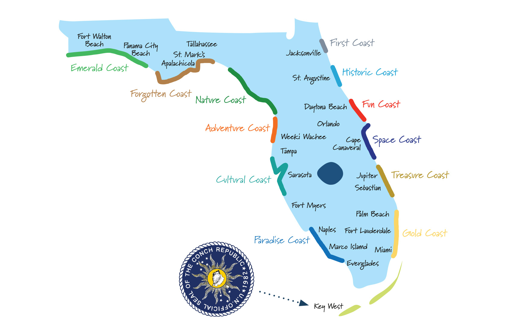 The Coasts Of Florida: It Is More Than East Coast And West Coast pertaining to West Coast Map of Florida