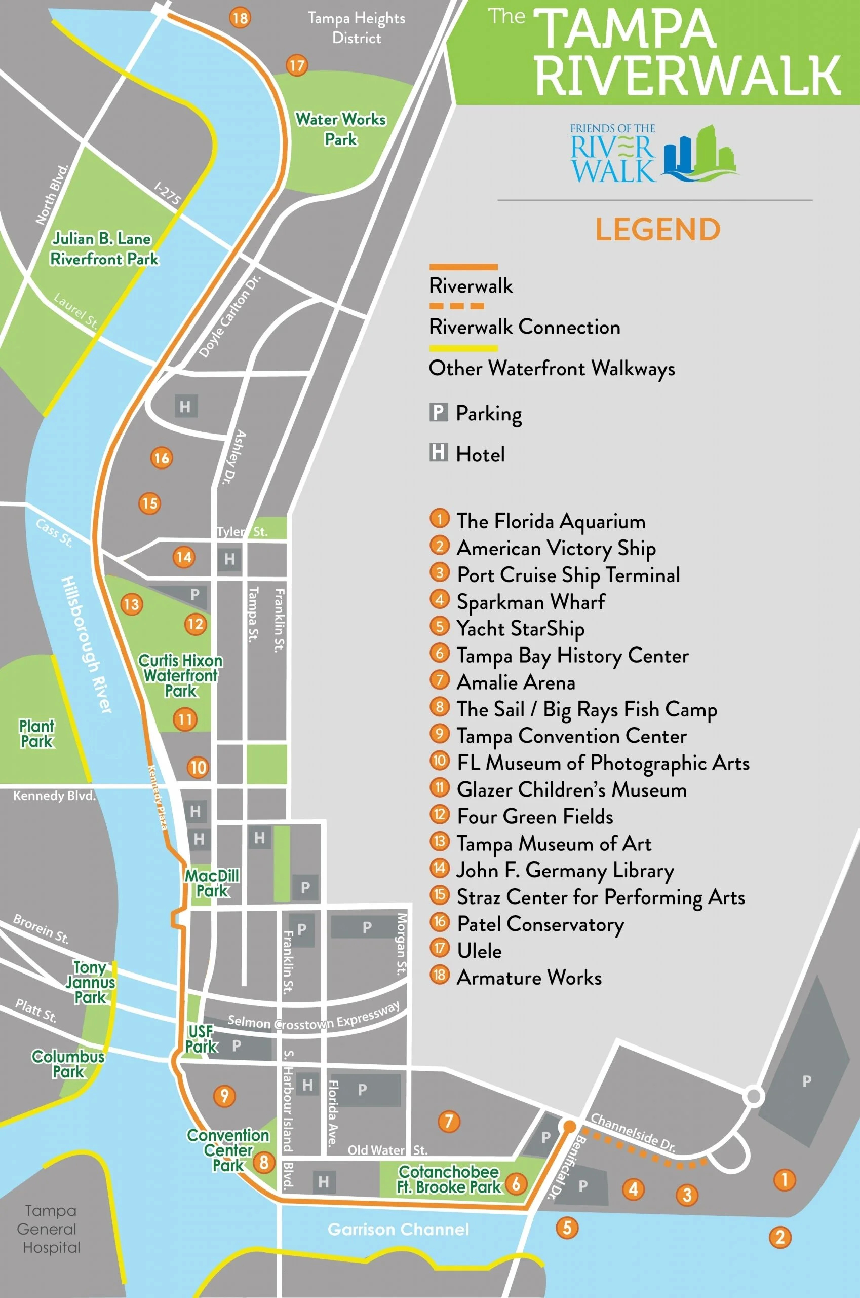 The Complete Guide To The Tampa Riverwalk In Florida - Travel Pockets with regard to Map Of Downtown Tampa Florida