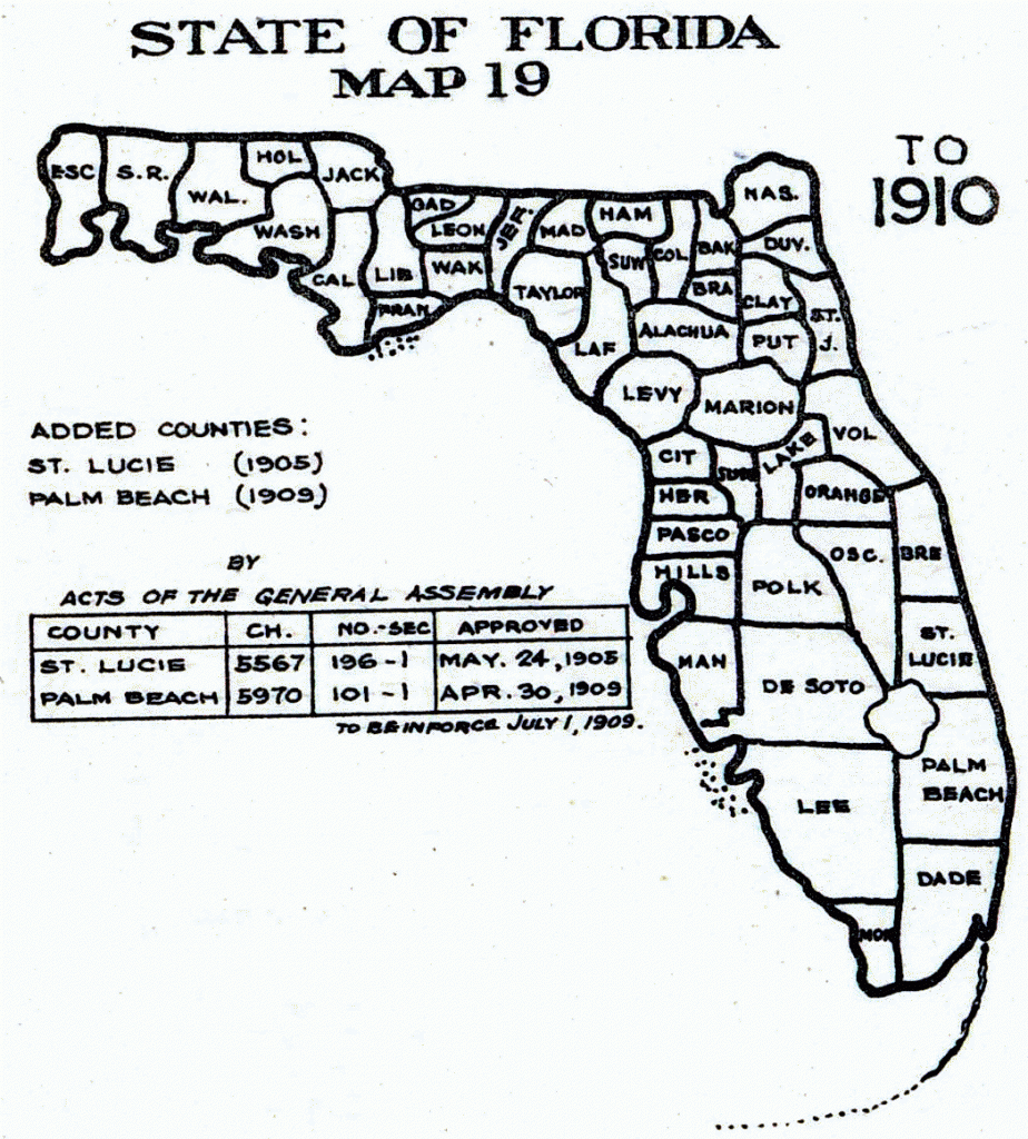 The Evolution Of The State Of Florida&amp;#039;S Counties Historic Maps And with Map of Southern Florida Counties