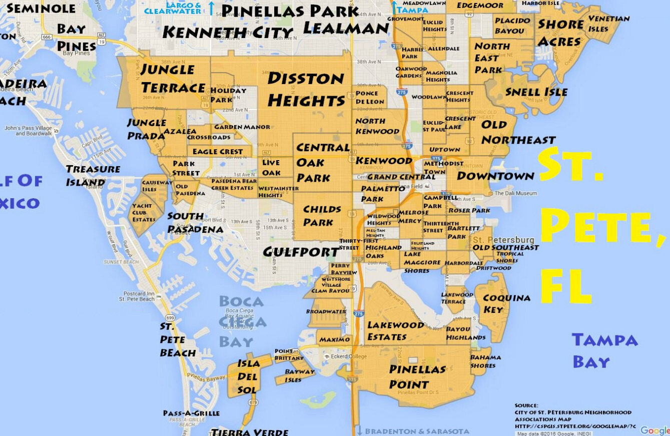 The Jungle Country Club History Project: The History Of St throughout City Map Of St Petersburg Florida