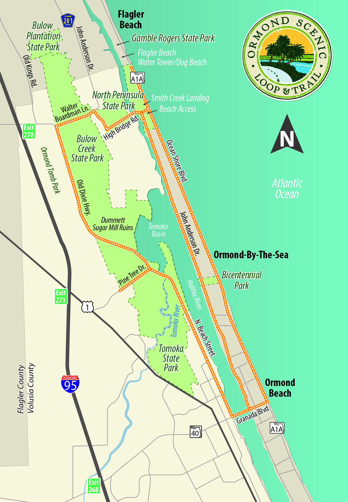 The Loop | Ormond Scenic Loop &amp;amp; Trail Daytona Beach with regard to Map Of Florida Ormond Beach