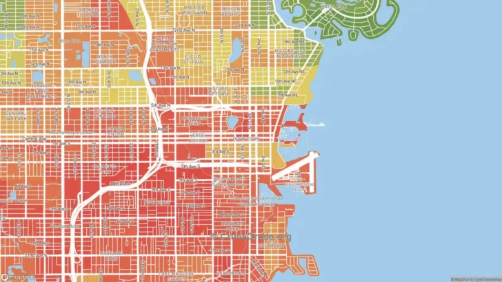 Map of St Petersburg Florida Downtown