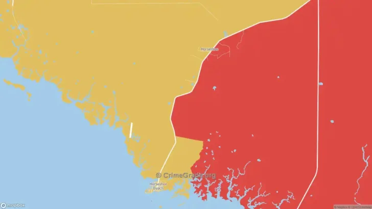 Map of Horseshoe Beach Florida