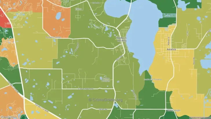 Map of Howey in the Hills Florida