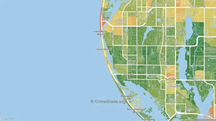 Map of Florida Indian Shores