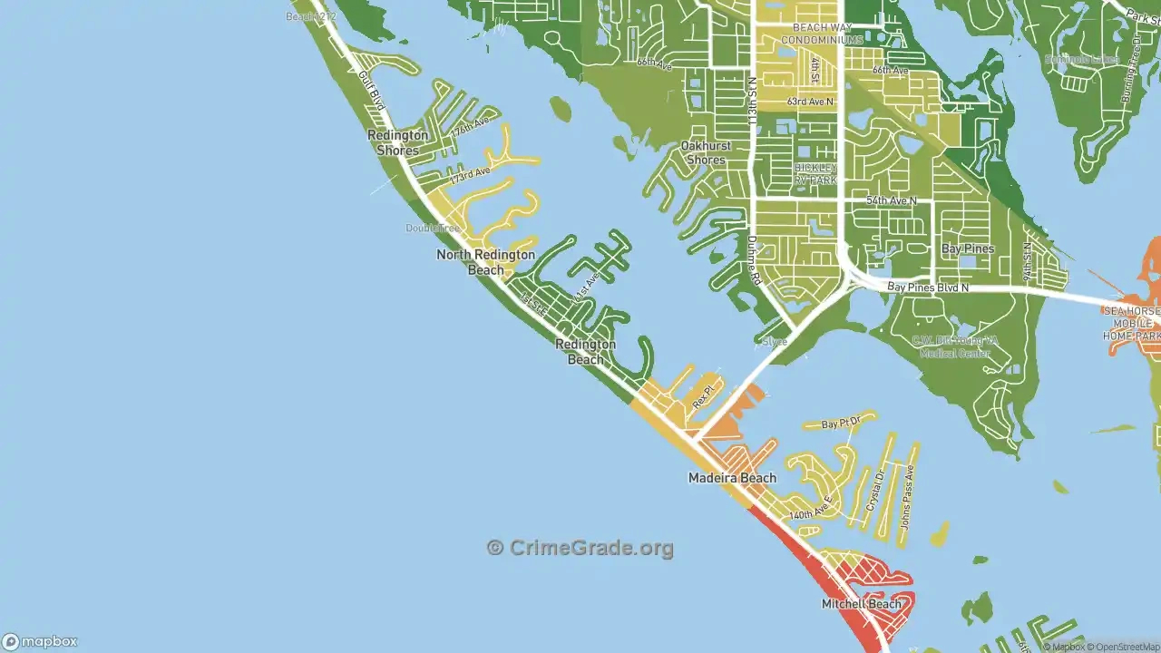 The Safest And Most Dangerous Places In Redington Beach, Fl: Crime within Map Of Redington Beach Florida