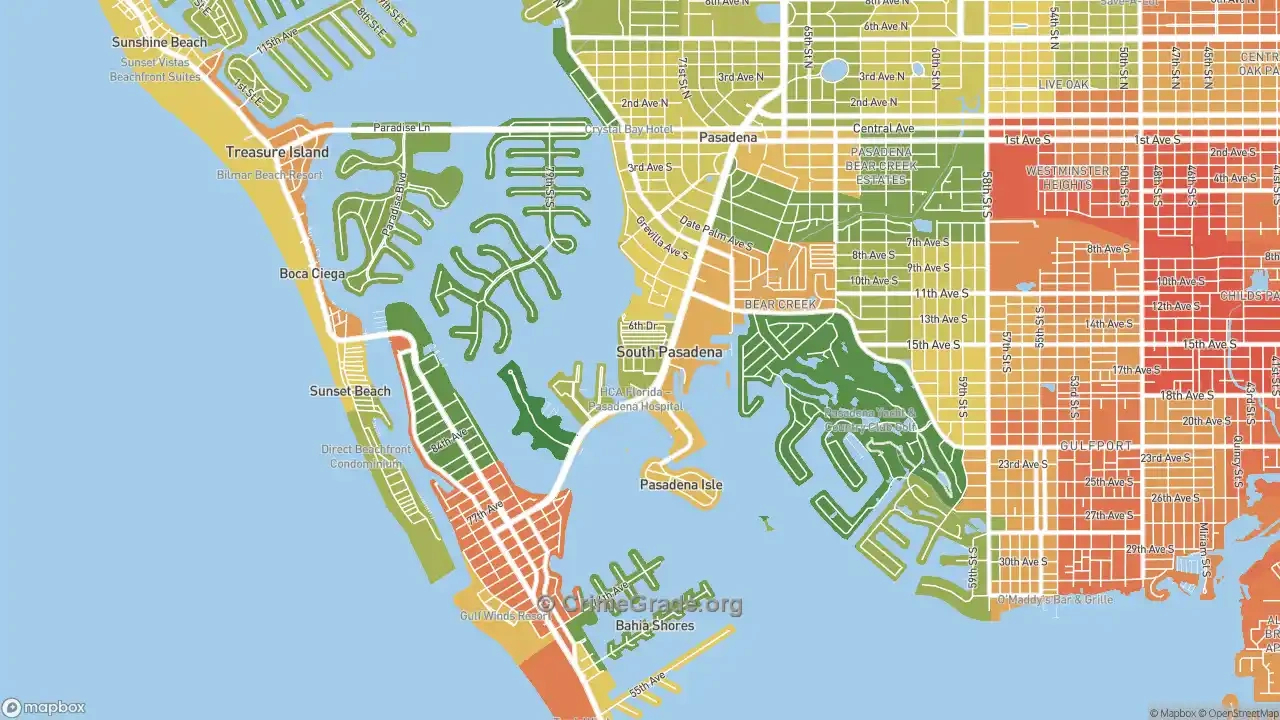 The Safest And Most Dangerous Places In South Pasadena, Fl: Crime intended for Map of South Pasadena Florida