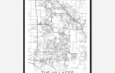 The Villages Florida Map Poster, Modern Home Decor Wall Art Print – Custom  Maps & Posters intended for Detailed Map of the Villages Florida