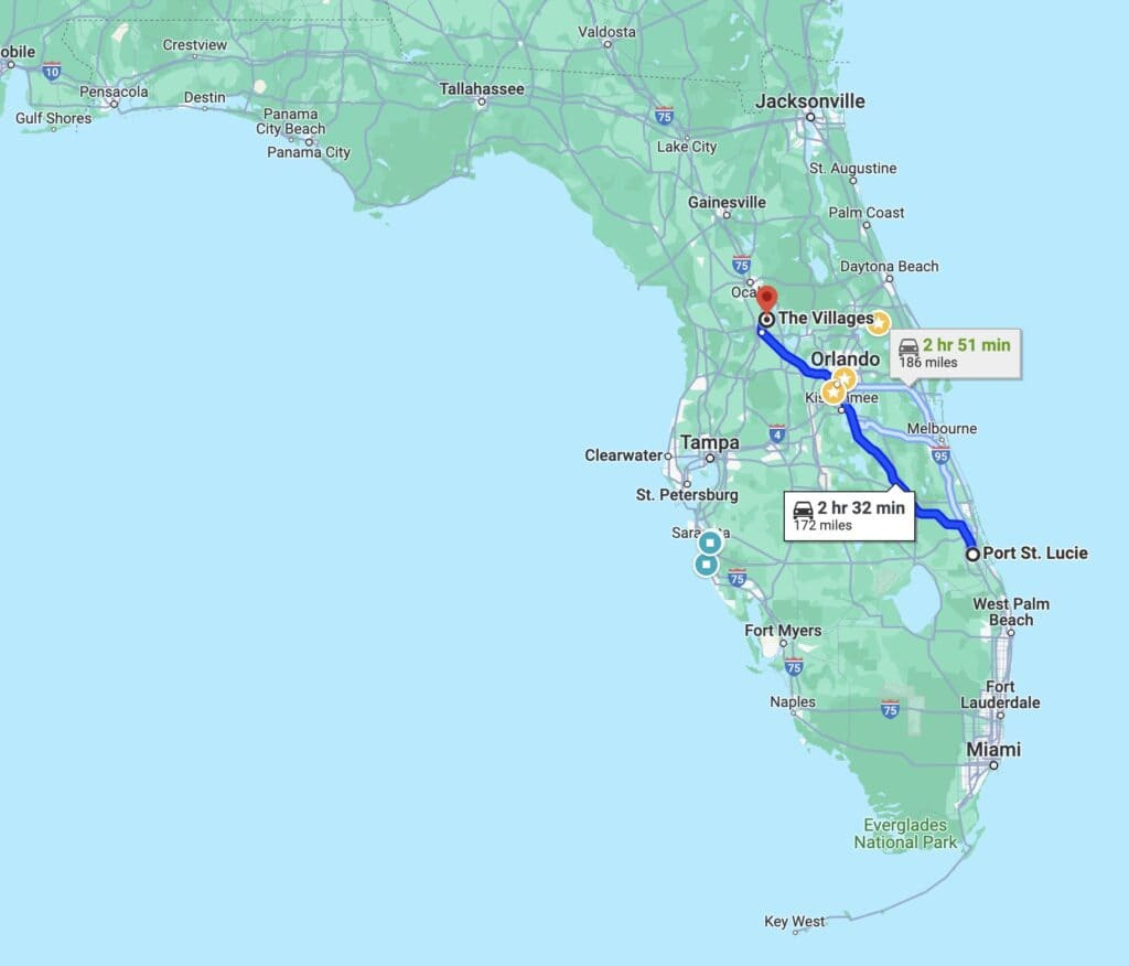 The Villages Vs. Port St. Lucie with regard to Port St Lucie on Map of Florida