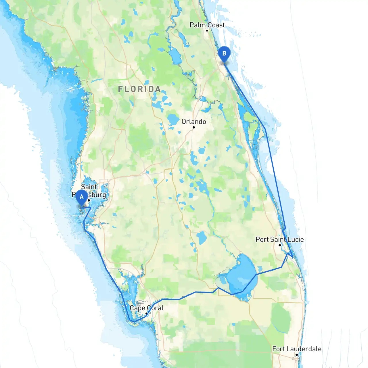 Tierra Verde To Ft. Myersboat - Savvy Navvy Smart Routing within Map of Tierra Verde Florida
