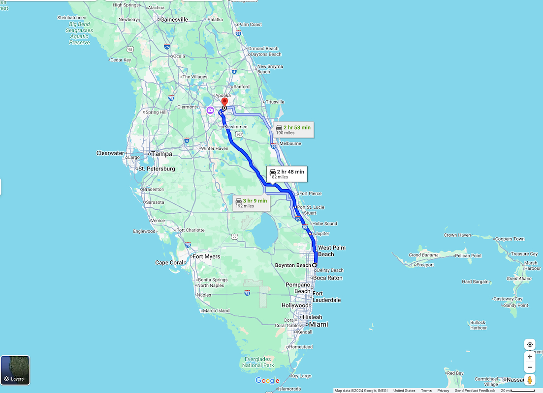 Top 5 Ways To Go From Boynton Beach, Fl To Orlando, Fl within Map Of Florida Boynton Beach