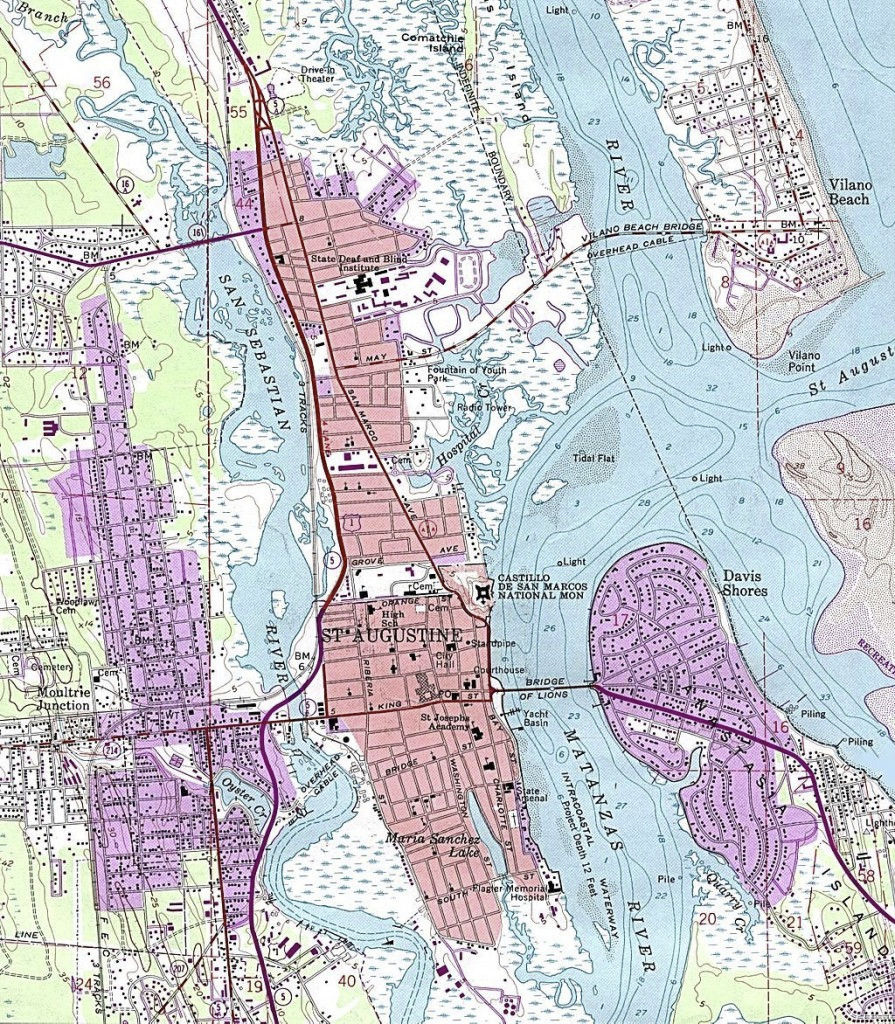 Topographical Map - St. Augustine Adventure throughout Map Of St Augustine Florida Area