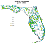 Tornadoes   Florida Climate Center Within Map Of Tornadoes In Florida